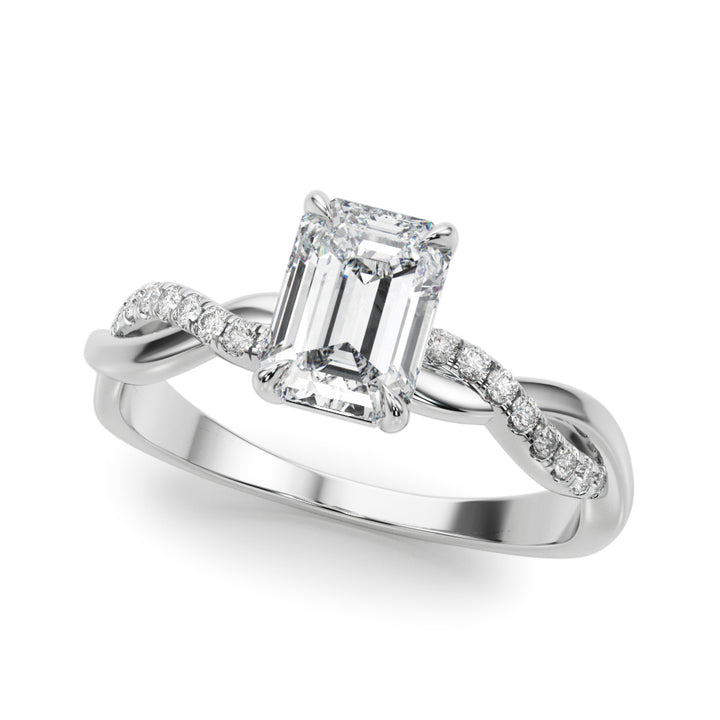 Sonnet Twisted Pave Engagement Ring