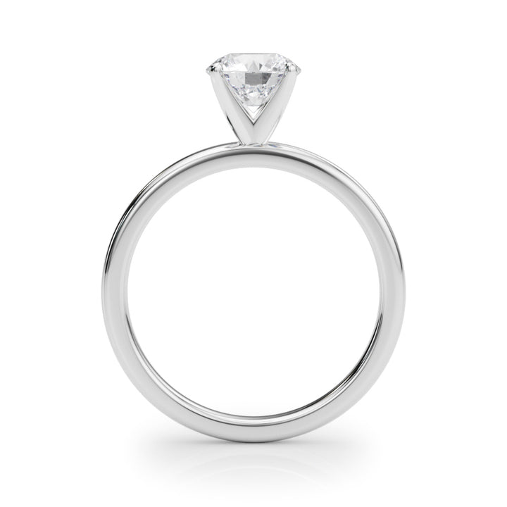 Glasgow Solitaire Engagement Ring in Round White Gold