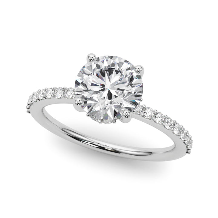 Peak Hidden Halo Engagement Ring