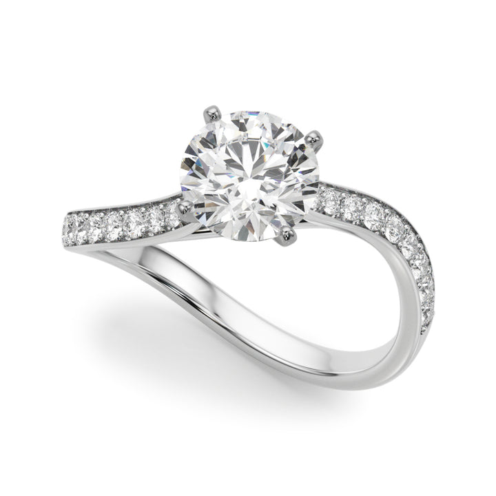 Globe Twisted Pave Engagement Ring