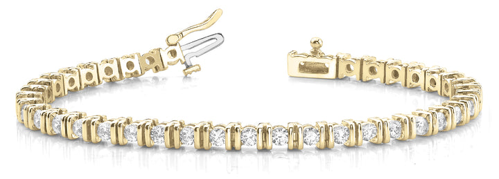 Canterbury In Line Bar Set Bracelet in Yellow Gold