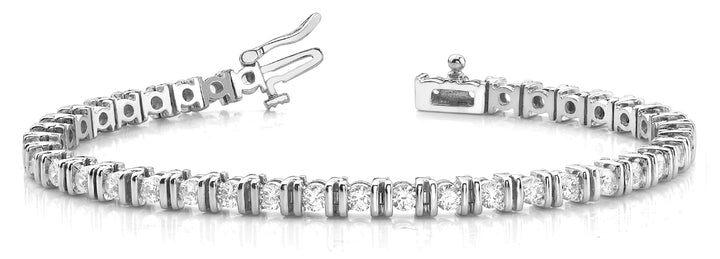 Canterbury In Line Bar Set Bracelet in Platinum