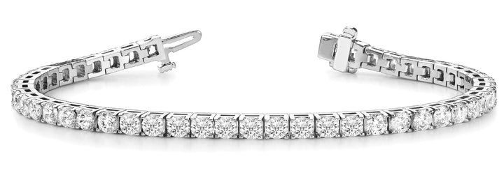 Salisbury In Line Prong Set Bracelet in Platinum