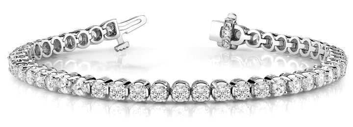 Cambridge In Line Prong Set Bracelet in Platinum