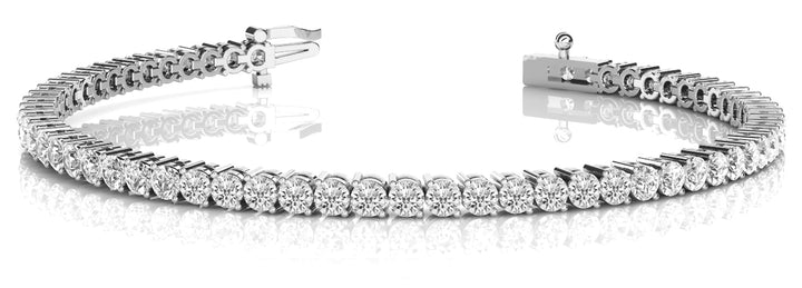Bristol In Line Prong Set Bracelet in Platinum