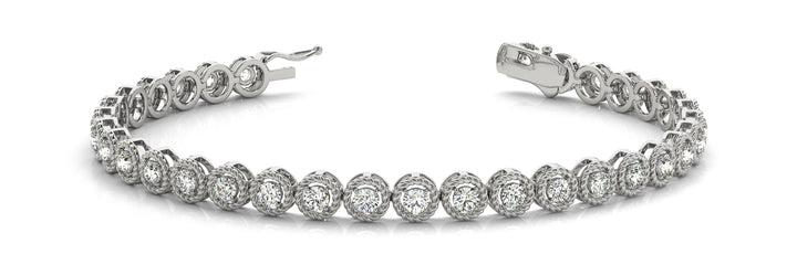 Winchester In Line Prong Set Bracelet in Platinum