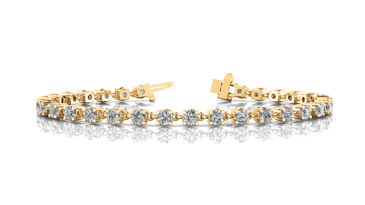 Belgravia Four Prong Bracelet in Yellow Gold