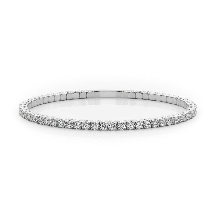 Warwick Flexible Bangle Bracelet in Platinum