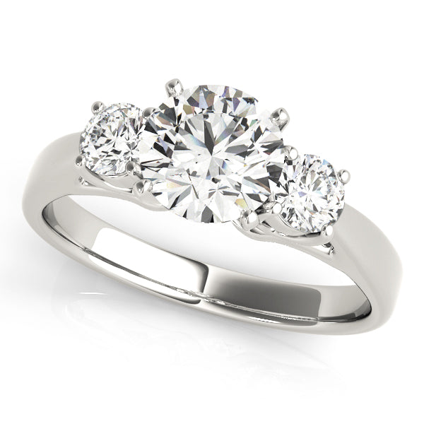 Osborne Three Stone Round Cut Engagement Ring