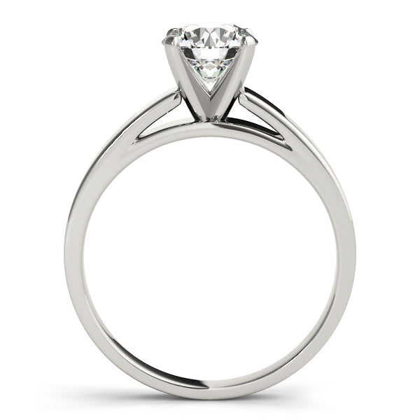 Cardiff High-set Solitaire Engagement Ring in Round White Gold