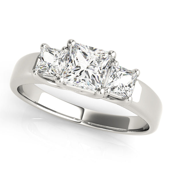 Holyrood Three Stone Princess Cut Engagement Ring