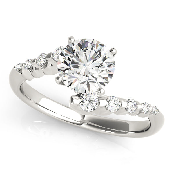 Saxon Side Stone Bypass Engagement Ring