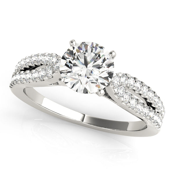 Shine Multirow Pave Engagement Ring