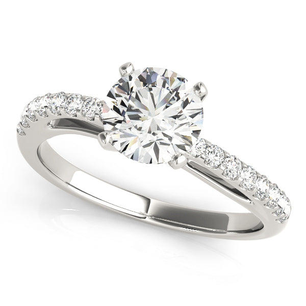 Pict Pave High Set Engagement Ring