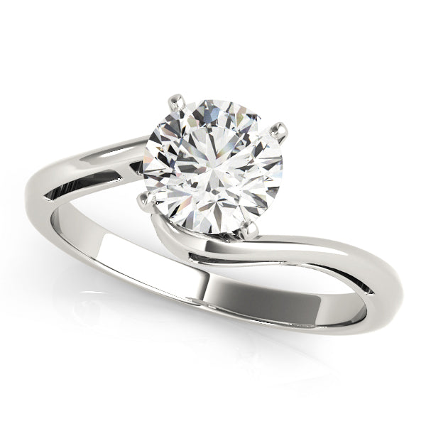 Stirling Twisted Solitaire Engagement Ring