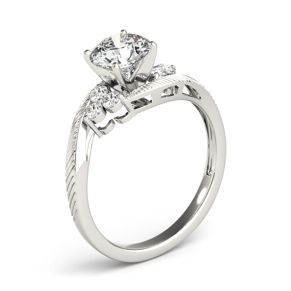 Hyacinth Vintage Engagement Ring in Round White Gold