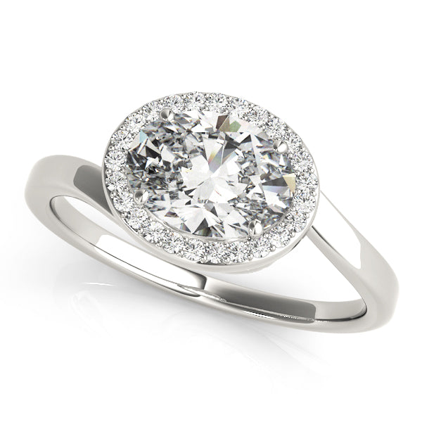 Malvern Oval Halo Engagement Ring