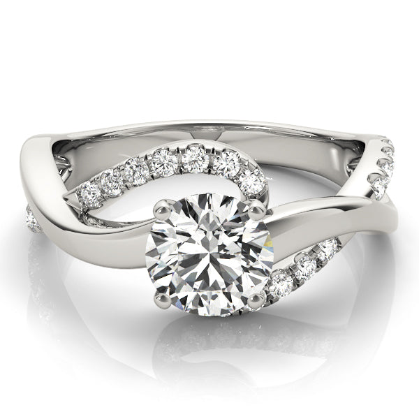 Dido Vintage Engagement Ring in Round White Gold