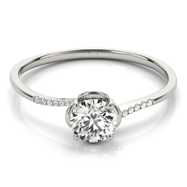 Chaucer Eternis Pave Engagement Ring in Round White Gold