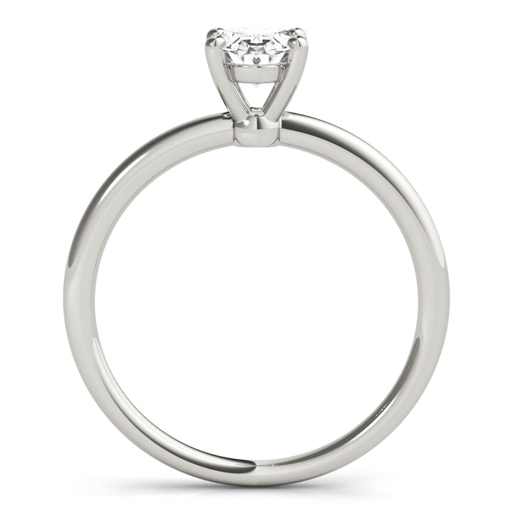 Canterbury Oval Solitaire Engagement Ring in Oval White Gold