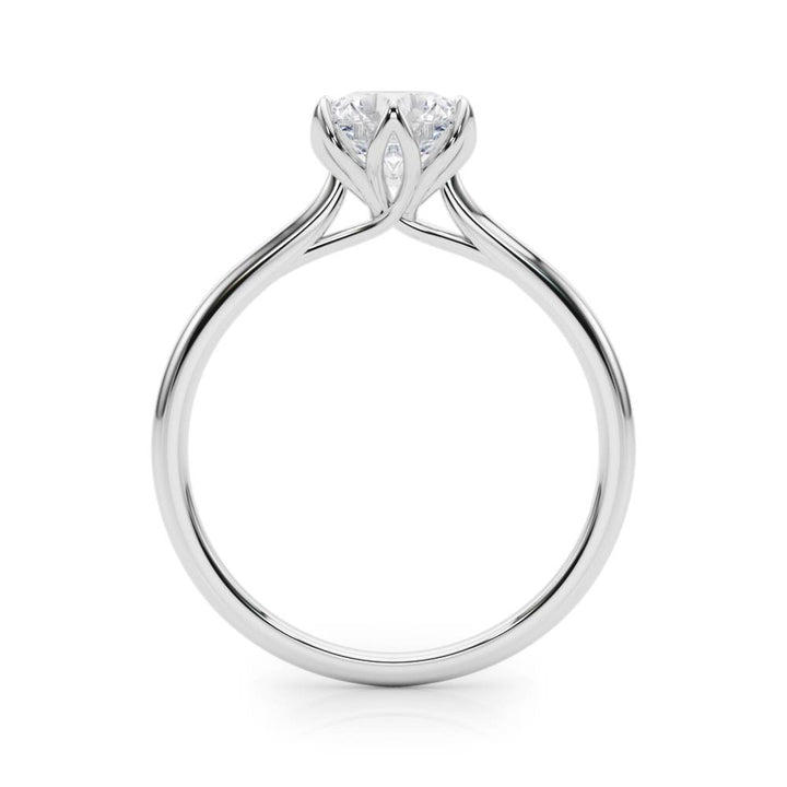 Bristol Thin Solitaire Engagement Ring in Round White Gold