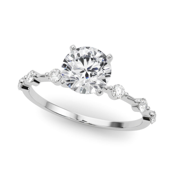 Monarch Feature Thin Side Stone Engagement Ring