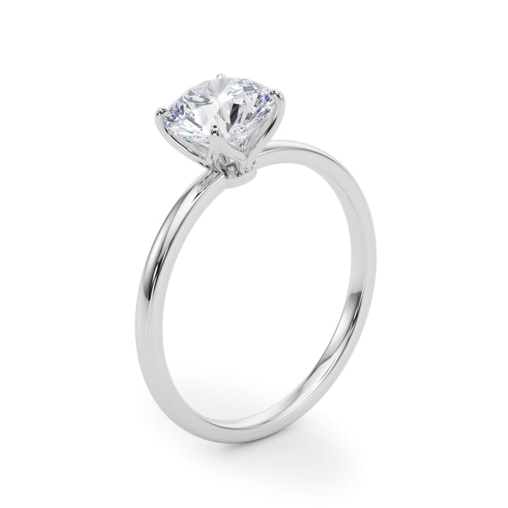 Sheffield Solitaire Engagement Ring in Round White Gold