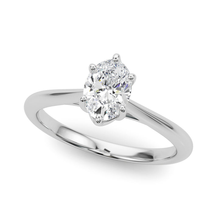 Kensington Six Prong Oval Solitaire Engagement Ring