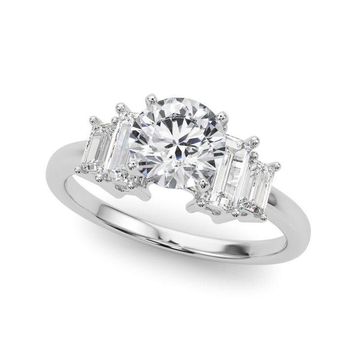 Gilmour Side Stone Engagement Ring
