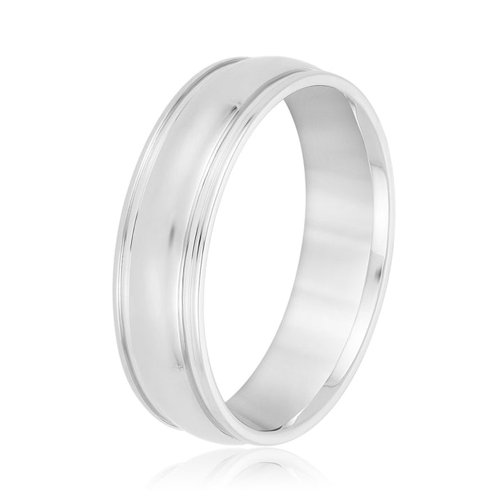 Oliver 6mm Mens Band in Platinum