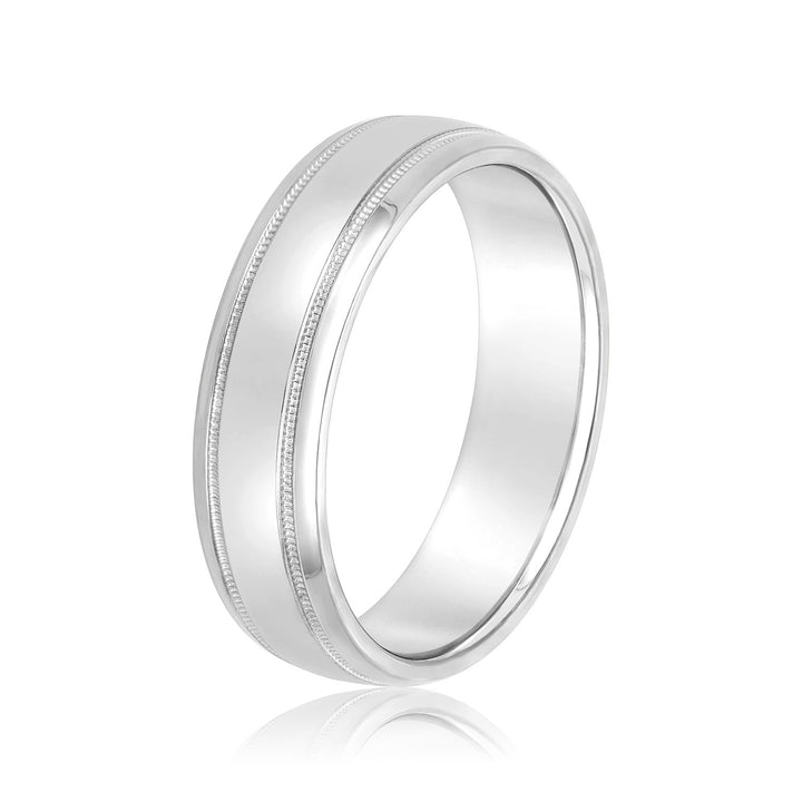 Cedric 6mm Mens Band in Platinum