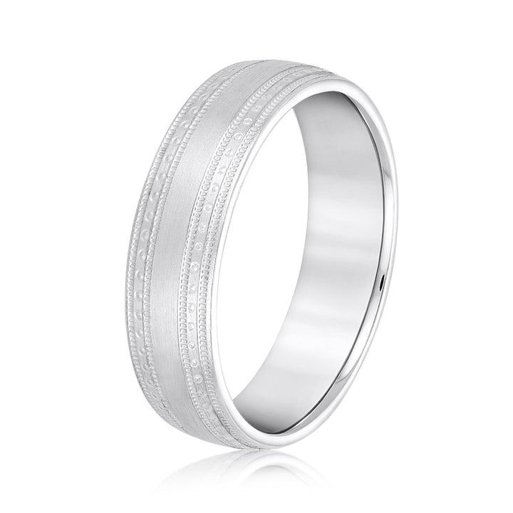 Clive 6mm Mens Band in Platinum