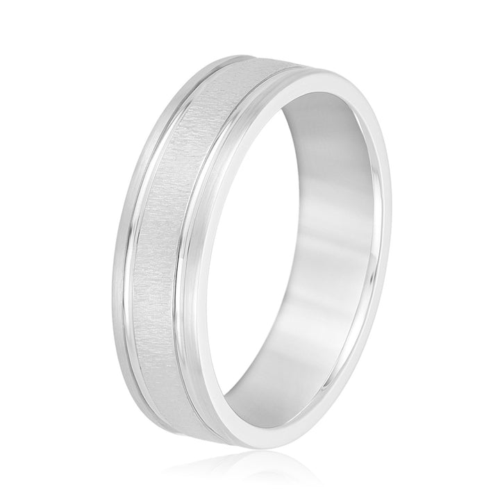 Isaac 6mm Mens Band in Platinum