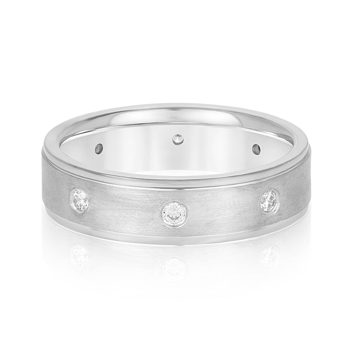 Hudson 6mm Mens Diamond Band
