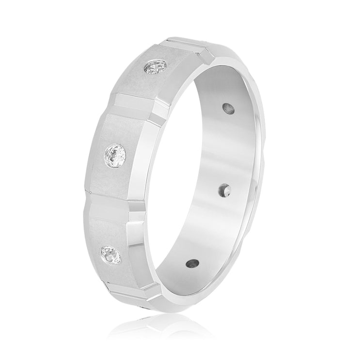 Mason 6mm Mens Diamond Band in Platinum