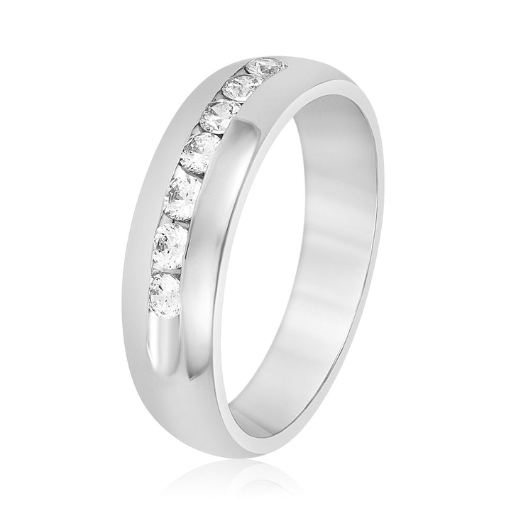 Cooper 6mm Mens Diamond Band in Platinum