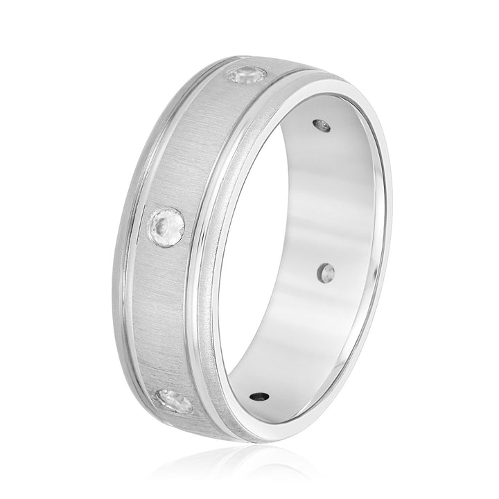 Murray 6mm Mens Diamond Band in Platinum