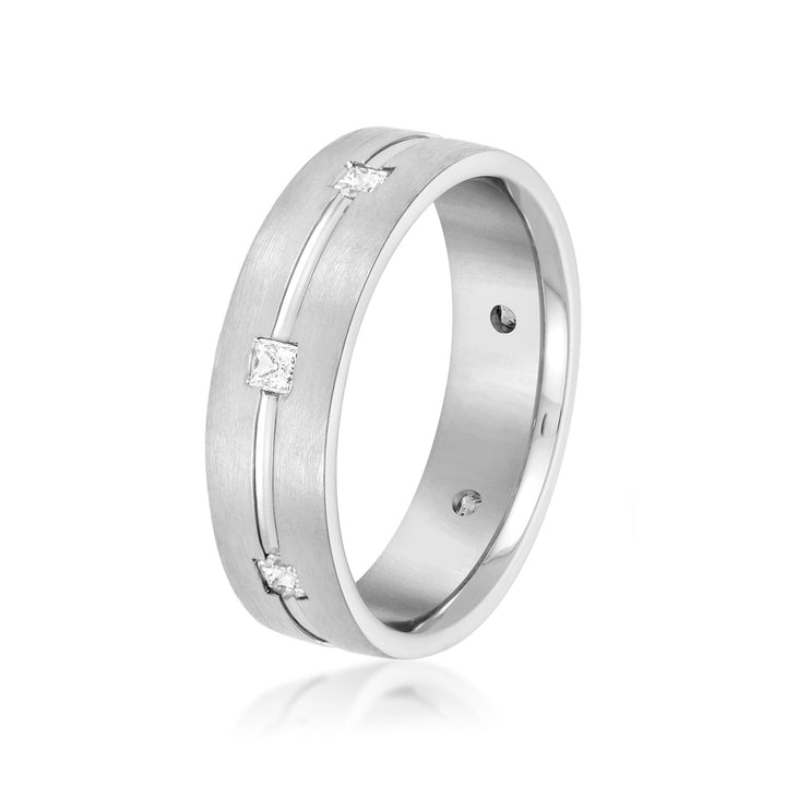 Rupert 6mm Mens Diamond Band in Platinum