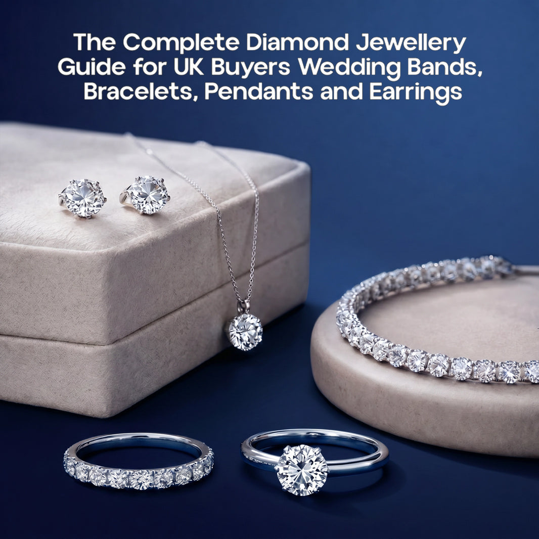 The Complete Diamond Jewellery Guide for UK Buyers  Wedding Bands, Bracelets, Pendants and Earrings