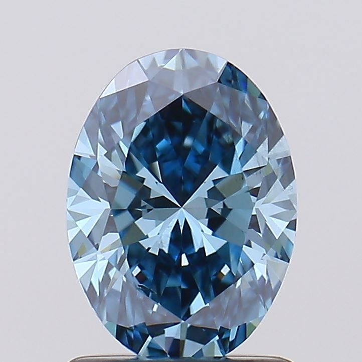 1CT Oval Cut Coloured Lab Grown Diamond BLUE | VS2 | IGI Certified