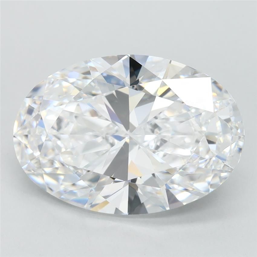 3.45CT Oval Cut Lab Grown Diamond D | FL | IGI Certified