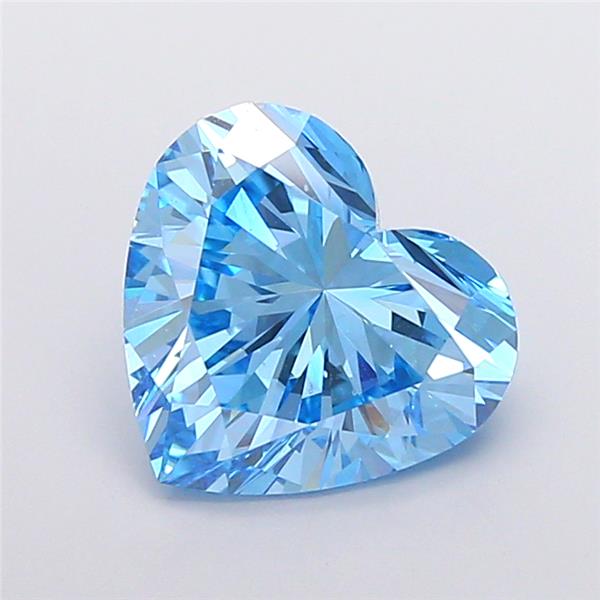 3.53CT Heart Cut Coloured Lab Grown Diamond BLUE | VVS1 | IGI Certified