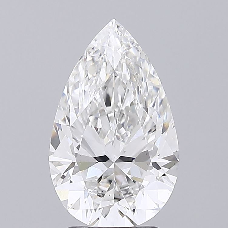 2.81CT Pear Cut Lab Grown Diamond F | VS2 | IGI Certified