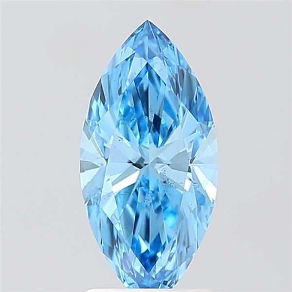 1.52CT Marquise Cut Coloured Lab Grown Diamond BLUE | VS2 | IGI Certified