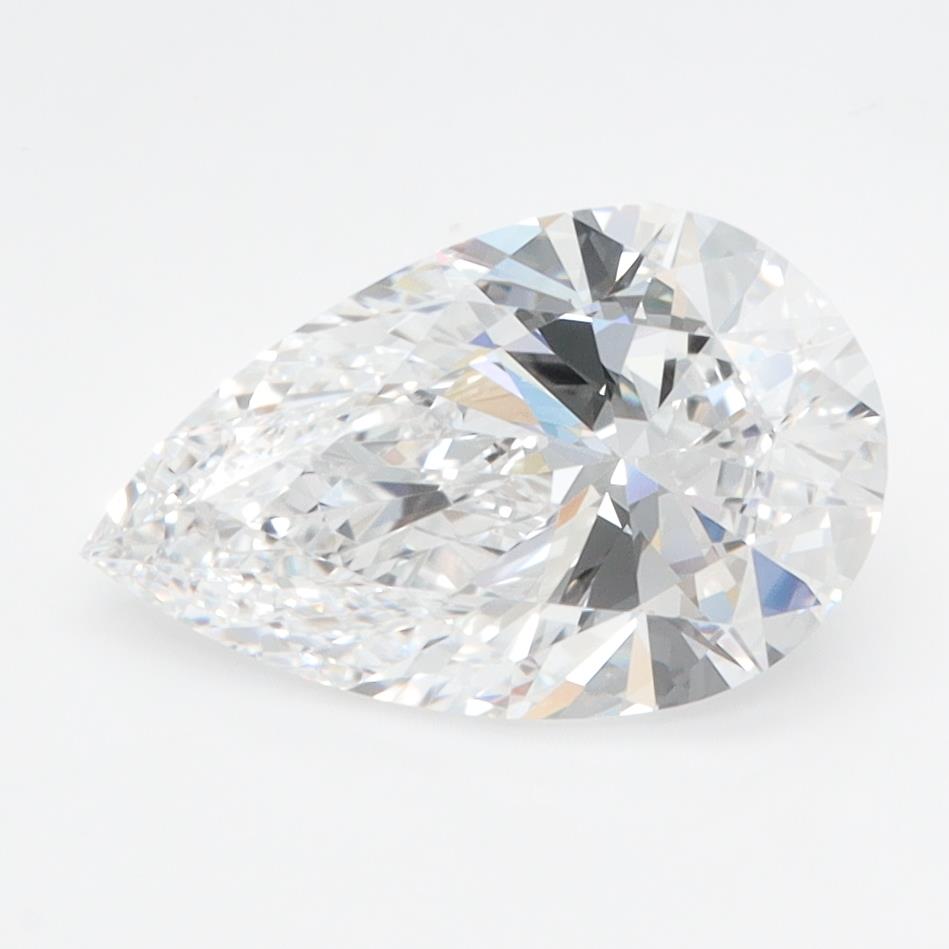 1.9CT Pear Cut Lab Grown Diamond D | FL | IGI Certified