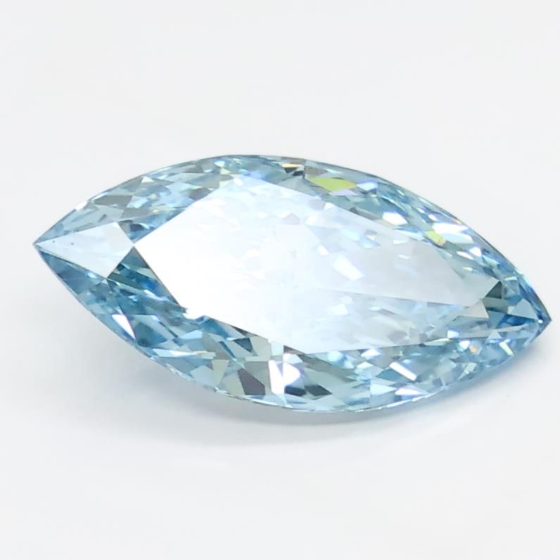 1.65CT Marquise Cut Coloured Lab Grown Diamond Blue | VS1