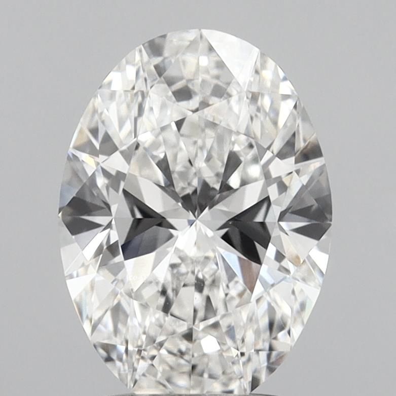 2.0CT Oval Cut Lab Grown Diamond E | VVS2