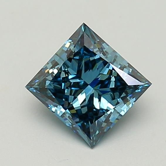 1.5CT Princess Cut Coloured Lab Grown Diamond BLUE | VVS2 | IGI Certified