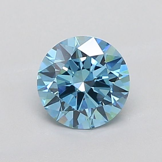 1.32CT Round Cut Coloured Lab Grown Diamond BLUE | VVS2 | IGI Certified