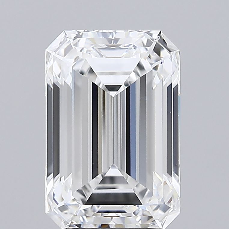 3.05CT Emerald Cut Lab Grown Diamond D | VVS2 | IGI Certified